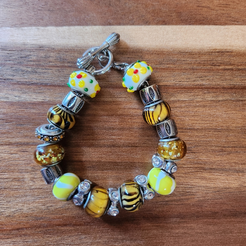 Yellow Beaded Bracelet